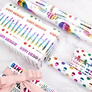 High Quality <b>Birthday</b> Rainbow Foil Candle Balloon Coated <b>Paper</b> - Product Image 4