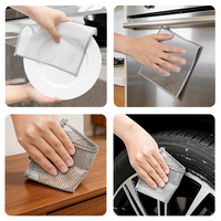 Chiffons de nettoyage carrés en polyester, torchons de cuisine monocouche pour la vaisselle, les casseroles et les poêles, chiffons antiadhésifs pour l'huile
