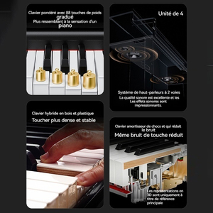 TERENCE E55 เปียโนแบบพกพา 88 คีย์ คีย์บอร์ดอิเล็กทรอนิกส์แบบค้อนถ่วงน้ำหนัก - Product Image 3