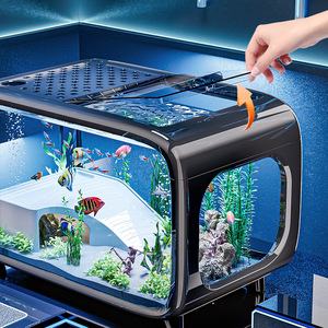 Acuario de Plástico de Lujo Ligero, Cuidadosamente Seleccionado, para Uso Doméstico, con Tapa Transparente de Alta Gama, para Sala de Estar o Entrada, Tanque Ecológico - Product Image 3