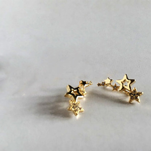 Orecchini a stella carini per donna, orecchini minimalisti, gioielli alla moda per tutti i giorni - Product Image 6