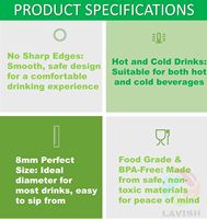 Pailles jetables en plastique PLA biodégradables enveloppées individuellement Boba buvant du thé à bulles Smoothie Milkshake pour le camping