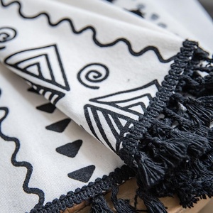 Stile americano stampa bohémien ombreggiatura geometrica <span class=keywords><strong>tende</strong></span> mantovane <span class=keywords><strong>per</strong></span> soggiorno bovindo <span class=keywords><strong>cucina</strong></span> finita - Product Image 4