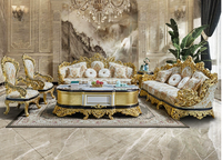 Set Sofa Seksional Kayu Turki Royal Laris Manis, Isi Busa, Gaya Eropa Transisi, Nyaman dan Tahan Lama untuk Hotel