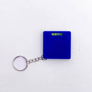 Porte-clés avec ruban à mesurer en acier miniature de 1 mètre avec logo personnalisé - Règle de poche personnalisée pour cadeaux promotionnels - Product Image 4