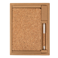 Ensemble de carnet A5 en liège avec stylo - Cadeau minimaliste et écologique - Impression UV personnalisée