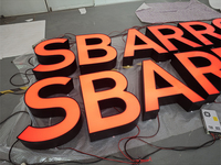 Logo LED 3D Lumineux Personnalisé, Lettres LED Extérieures à Éclairage Frontal, Grandes Lettres Illuminées pour Magasin Commercial