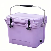 Glacière rotomoulée 20QT avec logo personnalisé, glacière en LLDPE avec paroi épaisse en PU et protection UV pour le camping