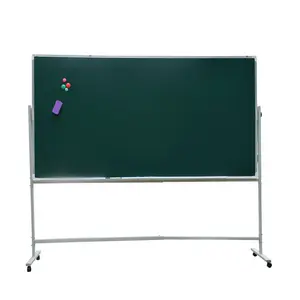定制可移动白板学校办公室金属板粉笔绿色白板带支架