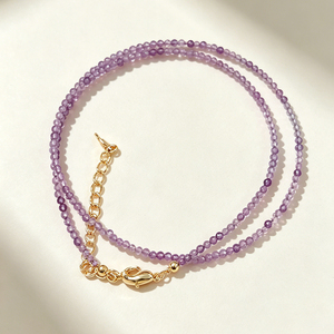 Collier Aquamarine Facetté 3mm, Ras-de-cou Délicat en Pierres Naturelles, Collier de Guérison en Cristal pour Femme, Petit MOQ, Vente en Gros, Personnalisé - Product Image 2