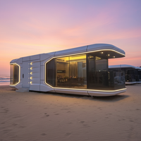 GUCI E7 Premier Petite Maison Pliante Design Moderne Capsule Hôtel Cabine Modulaire Préfabriqué Conteneur Maison pour Villa