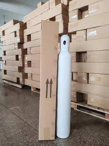 Cylindre vide en fréon R23 argenté de 12 L, sans soudure, ISO9809, 150 BAR, avec bouchon de valve et poignée - Product Image 2