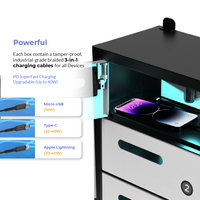 Y2Power VIA - Estación de Carga Rápida para Teléfonos Móviles con 30 Compartimentos, Estación de Carga Pública para Celulares en Centros Comerciales y Hoteles, Opcional con Código QR y Cable