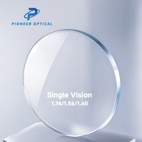 Verres de lunettes unifocaux en résine HMC Pioneer Optical 1.499/1.56/1.60/1.67/1.74, avec traitement anti-lumière bleue HC, pour lunettes ophtalmiques