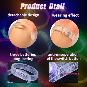 Bracelets à bulles lumineux flash LED personnalisés Bâtons lumineux Clubs Concerts Party Favors <span class=keywords><strong>Anniversaire</strong></span> Noël Nouvel An Jouets Bracelet - Product Image 6