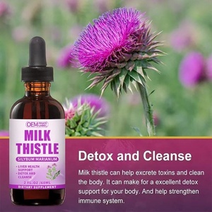 Soutien Hépatique Liquide OEM/ODM, Extrait de Chardon-Marie 80% Silimarine 250mg, Extrait de Racine de Pissenlit - Gouttes de Chardon-Marie - Product Image 3