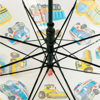 Parapluie Transparent de Sécurité en Gros pour Enfants avec Armature en Alliage et Fibres – Idéal pour la Rentrée Scolaire