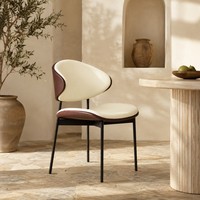 Silla de Comedor para Restaurante al por Mayor, con Carcasa de Fibra de Carbono Roja y Azul, Asiento Tapizado, para Proyectos de Mobiliario de Hoteles y Cafeterías, Personalizable B2B