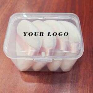 Houppettes de <span class=keywords><strong>maquillage</strong></span> en velours doux pour usage sec et humide, en gros, sous marque privée, houppettes triangulaires roses, noires et blanches pour poudre libre - Product Image 5