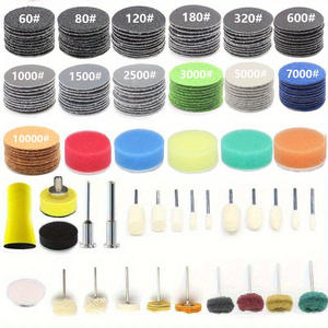 Disques de ponçage professionnels de 1 pouce, grain 60-10000, avec support adhésif en mousse et tampons de support de 1/8 et 1/4 de pouce pour le polissage - Product Image 1