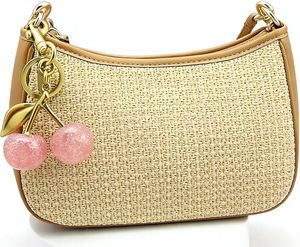 Cherry Bag Charm Cherry Keychain Hanging <b>Purse</b> Decoration <b>Cute</b> Pendant for Women Accessories Fashionable Handbag Car Keys - Product Image 3