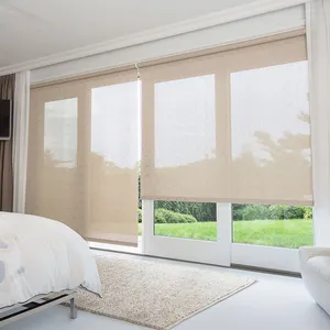 Üst açık High End motorlu uzaktan Windows yatak odası pencere perdeleri sargı çubuğu kontrolörü kör pencere için perde rulosu güneşlikler