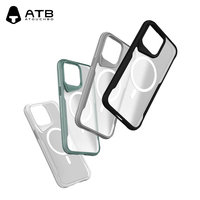 Paquet ATB mince anti-empreintes digitales mat TPU étui de téléphone portable magnétique pour iPhone 15 Pro max 14 13