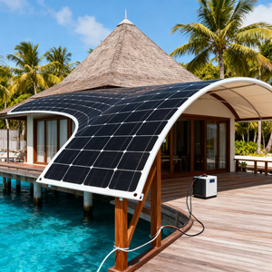 Module solaire monocristallin flexible haute conversion 100W, léger et portable, pour le camping et l'alimentation hors réseau - Product Image 6