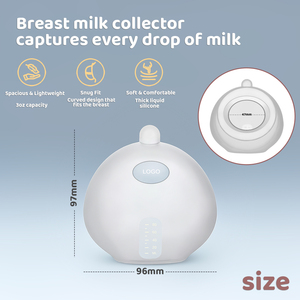 Collecteur <span class=keywords><strong>de</strong></span> lait maternel en silicone manuel facile à utiliser, sans BPA, coque en silicone, 80 ml, pour une protection discrète contre les fuites - Product Image 4
