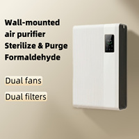 Penjernih Udara Dinding Baru, Filter HEPA Ganda Kipas Ganda UV Germisida Kontrol Aplikasi Nirkabel Tuya untuk Penggunaan di Rumah