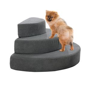 Mousse haute densité grand escalier de <span class=keywords><strong>chien</strong></span> stable détachable à 3 marches pour petit chiot ou douleurs articulaires vieux chiens grimper lit haut canapé Char - Product Image 1