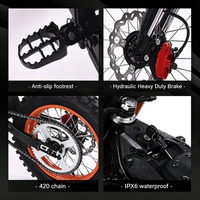 Moto électrique tout-terrain Y-1 de 17 pouces, pneus avant 70/100-17 et arrière 90/100-14, hauteur de selle de 740 mm, vélo électrique tout-terrain pour adultes