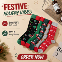 Chaussettes d'hiver en coton pour hommes, nouvelle collection de haute qualité, confortables et amusantes, nouvel an, noël