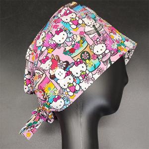 Cappelli Chirurgici Bratz con Fodera Antimacchia e Fascia Antisudore, Cappelli Bouffant, Berretti da Infermiera con Disegni Cartoon - Product Image 2