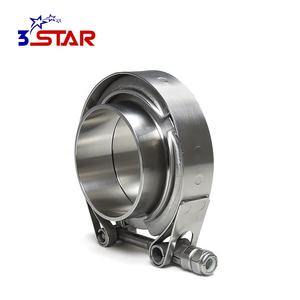 Klem <span class=keywords><strong>V</strong></span>-<span class=keywords><strong>Band</strong></span> Knalpot Baja Tahan Karat Ss304 Ukuran 3 Inci Berbagai Ukuran Dengan Flange Klem Selang - Product Image 2