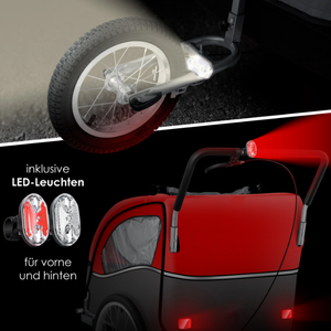 Chien Vélo Remorque 2-en-1 Pet Poussette Chariot Vélo Wagon Cargo Carrier Attachement pour Voyage - Product Image 5