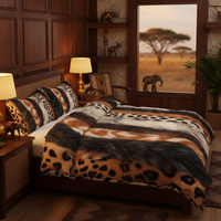 Housse de couette d'hiver personnalisée de luxe de qualité supérieure à motif léopard et motif laitier, impression numérique tendance