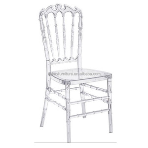 Chaise de banquet portable en résine acrylique transparente moderne, personnalisée en usine, étanche, style Napoléon Chiavari, pour mariage, fête, hôtel - Product Image 2