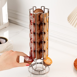 Soporte Metálico para 18 Cápsulas <span class=keywords><strong>de</strong></span> Café, Torre Giratoria <span class=keywords><strong>de</strong></span> Tres Niveles para <span class=keywords><strong>Dolce</strong></span> <span class=keywords><strong>Gusto</strong></span>, Organizador <span class=keywords><strong>de</strong></span> Mesa para Café, Vajilla y Utensilios - Product Image 4