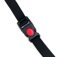 Sangle de casque de moto Red Center Secure Slid Lock Curved quick Side Release double assurance sécurité breakaway boucle en plastique