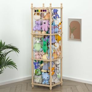 Organizzatore per Giocattoli Zoo 3D Personalizzato, Gabbia per Peluche Extra Large, Supporto in Legno per Animali di Peluche - Product Image 1