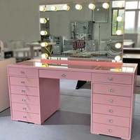 Meubles de salon Canboth, table de barbier avec miroir, station de barbier en bois CB-BF001