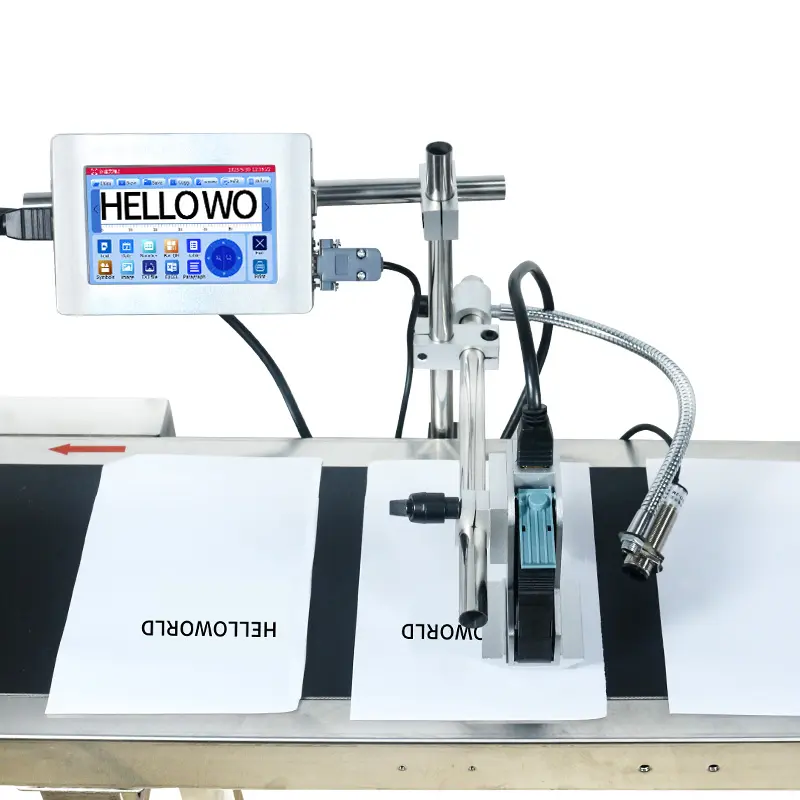 Impresora de inyección de tinta Digital multilingüe en línea más nueva, impresora de inyección de tinta térmica, máquina de codificación TIJ para bolsas de PP, botella de coche