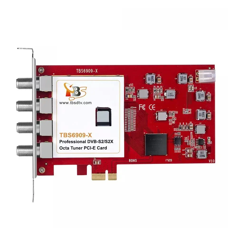 TBS 6909X V2 DVB-S2/S2X 8 sintonizzatore PCIe Card digitale ricevitore satellitare IPTV scheda di streaming FTA scheda DVB-S2X