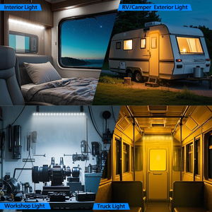 Aurora New Dual Màu Ngoài Trời Không Thấm Nước <span class=keywords><strong>LED</strong></span> Cắm Trại Dải Ánh Sáng Kit Cho RV Caravan Cắm Trại Lều Mái Hiên Chiếu Sáng - Product Image 6