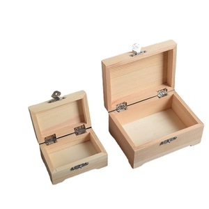 Caja de Joyería de Madera 2212, Caja de Almacenamiento Personalizada para Organizadores de Escritorio con Bisagras y Cierre, Acabado Natural - Product Image 1
