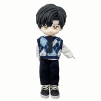 Veste pull sans manches en tricot style britannique pour poupée OB11 Fantasy Series Molly, échelle 1/12, pour les plus de 14 ans