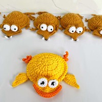 Großhandel Handgefertigte Häkel-Tieruntersetzer: Niedliche Eichhörnchen-, Schildkröten-, Frosch-Amigurumi-Tischsets, Ästhetische Wärmeisolierende Tischmatten