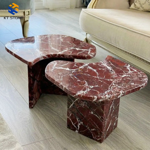 Tavolino da Caffè in Marmo Antico di Alta Qualità, Arredamento di Lusso per Soggiorno in <span class=keywords><strong>Pietra</strong></span> Naturale - Product Image 6