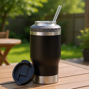 Hipdeer Stainless Steel Cylindrical Tumbler 20oz 30oz <b>Double</b> <b>Wall</b> Vacuum Insulated for LED Temperature Display Outdoor - Product Image 2